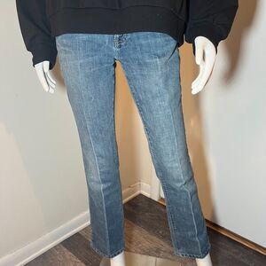 Vintage Y2K GAP Straight Boy Cut Ankle Denim Jeans Distressed Boho Western Prep